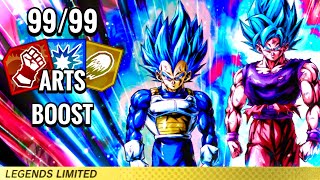 How GOOD Is The LF SSBE Vegeta amp SSBK Goku Fully Arts Boosted DB Legends [upl. by Tremml]