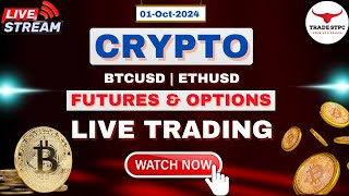 🔴 Crypto Live Trading  BTCUSD  01 Oct 2024 by Trade STPC [upl. by Ativel]