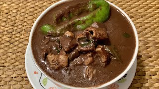 DINUGUAN BISAYA STYLEDINUGUAN LAMAN LOOB NANG BABOYPORK BLOOD STEW [upl. by Kahcztiy]