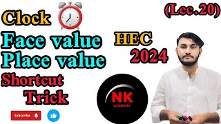 Clock degree problemsface valueplace value  tricks   shortcuts   HEC  by dr nasrullah [upl. by Sayre989]