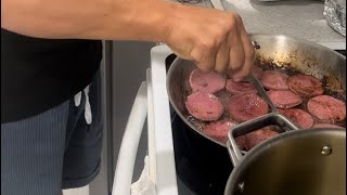 Cocinando tostónes con salami dominicano [upl. by Mag511]