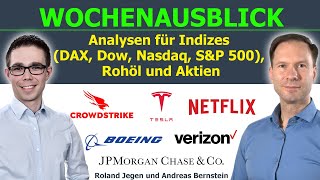 Start der Quartalssaison DAX Dow WTI amp Aktien wie Tesla Netflix Crowdstrike JPM amp Co im Fokus [upl. by Arekahs]