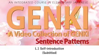 GENKI Lesson 1 Selfintroduction Subtitled [upl. by Dawkins]