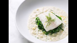 Poached turbot with fennel velouté by Galton Blackiston [upl. by Pavyer]