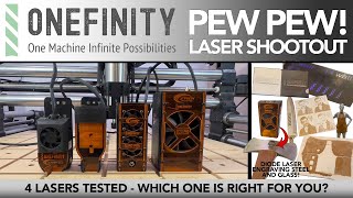 EP 27 Onefinity CNC  PEW PEW Laser Shootout  Ultimate Laser Guide for CNCs ft Jtech Photonics [upl. by Lorens]