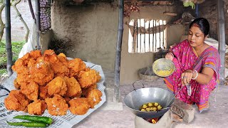 রাস্তার ধারে দোকানের ডালের বড়া│Daler Bora Easy Snacks Recipe Bengali│Indian Street Food [upl. by Placeeda]