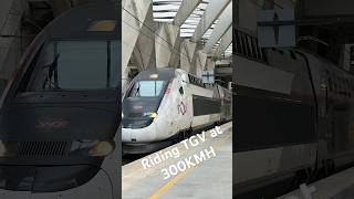 Riding the TGV at 300KMH between Valence and Lyon fast frenchtrain ouigo tgv [upl. by Arrais]