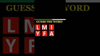 Scrambled Word Game  Guess the Word Part 2 [upl. by Tingey441]