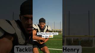 Tackling Derrick Henry be like‼️🤣 footballshorts americanfootball nfl [upl. by Ydnik259]