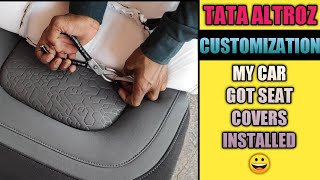 TATA ALTROZ CUSTOMIZATION  BUCKET FIT SEAT COVERS IN HISAR  ALTROZ [upl. by Manchester]