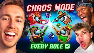 MINIMINTER REACTS TO SIDEMEN AMONG US ULTRA CHAOS MODE EVERY SINGLE ROLE TURNED ON [upl. by Balthasar]