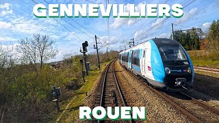 Cabride de GENNEVILLIERS à ROUEN via Gisors et Serqueux itinéraire alternatif pour la NORMANDIE [upl. by Dotti]