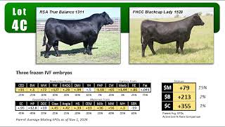 Lot 4C FHCC Blackcap Lady 1528 x True Balance embryos [upl. by Donni916]