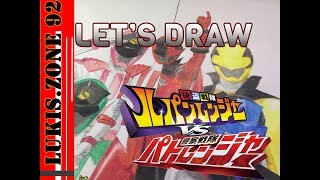 Lets Draw Lupinranger vs Patranger [upl. by Llenoil]