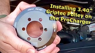 Installing a 340” Griptec Pulley on my 2017 ProCharged 37 Mustang [upl. by Jonathon]