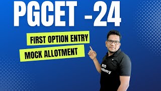 1st option entry mock allotment  pgcet MBA MCA 2024 update pgcet2024 pgcetmba [upl. by Sharma]