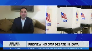 Previewing the Republican Party presidential debate in Iowa [upl. by Aerdnuahs]