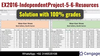 EX2016IndependentProject56Resources  Excel 2016 In Practice  Ch5 Independent Project 56 sam [upl. by Yelsiap]