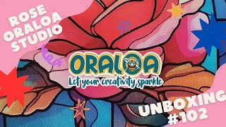 Unboxing 102  Rose ORALOA Studio  Diamond painting débutant [upl. by Close]