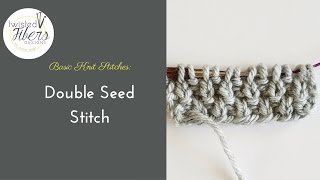 How to Knit Double Seed Stitch Beginner Knitting Tutorial [upl. by Ahcropal912]