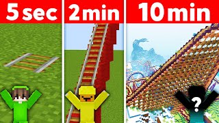 Minecraft ROLLER COASTER 5 Seconds VS 2 Minutes VS 10 Minutes [upl. by Tshombe]