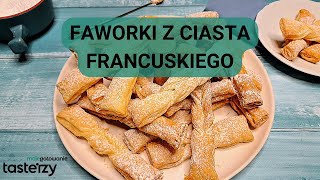 Faworki z ciasta francuskiego  bez wyrabiania [upl. by Aileno376]