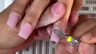 Full set of short square acrylic nails for beginners [upl. by Isabella326]