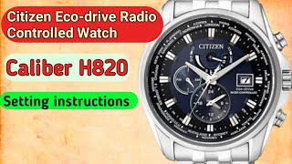 How to set time on Citizen EcoDrive Watch H820TrendWatchLab [upl. by Lesna]