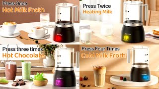 Secura Detachable Milk Frother And Steamer  Best Milk Frother  Best Electric Milk Frother [upl. by Ymmak]