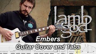 Embers  Lamb of God  Guitar Cover and Tabs [upl. by Erreipnaej]