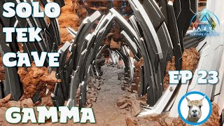 Solo Gamma Tek Cave  Official PVE  Ark Survival Ascended  Full Walkthrough [upl. by Libbna]