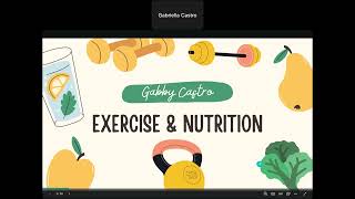 Gabby Castro Exercise and Nutrition [upl. by Ybocaj771]