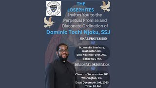 Josephite Diaconate Ordination of Dominic Tochi Njoku SSJ [upl. by Ennazus]