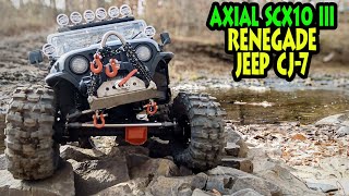 CRAWLER Jeep Renegade CJ7 110 Axial SCX10 III subscribe [upl. by Pero]