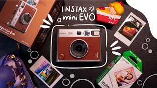 Fujifilm Instax Mini Evo aesthetic unboxing  My first Polaroid 📷 [upl. by Azrim]