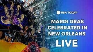 Watch New Orleans celebrates Mardi Gras festivities [upl. by Atilek]