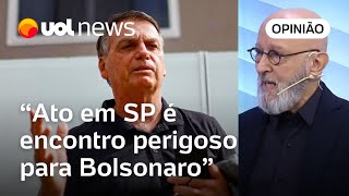 Bolsonaro em SP Interesse dele é ato com biografias limpinhas não com investigado diz Josias [upl. by Shaer]