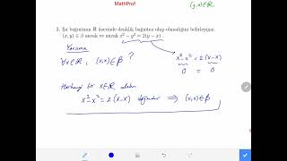 Soyut Matematik 19 Ders Bağıntı 2 Alıştırma Çözümleri [upl. by Locklin]