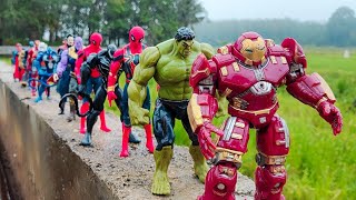 AVENGERS SUPERHERO STORY SPIDERMAN 2 VS HULK SMASH THANOS CAPTAIN AMERICA SUPERMAN BATMAN [upl. by Ykcin]