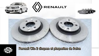 Renault clio 2 disques et plaquette de frein avant [upl. by Naitsyrk]