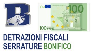 Detrazioni serrature  Bonifico per detrazione fiscale  Blindax Serrature [upl. by Neelram98]