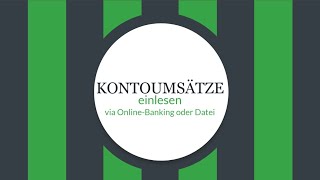 Kontoumsätze einlesen via online Banking oder csvDatei [upl. by Leonanie]