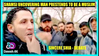 SHAMSI UNCOVERING NONE MUSLIM amp GOOD SHIA DEBATE  Speakers Corner [upl. by Hollister]