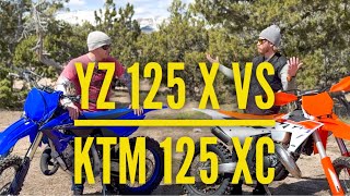 2023 Yamaha YZ125X vs 2023 KTM 125XC first impressions [upl. by Nissy]