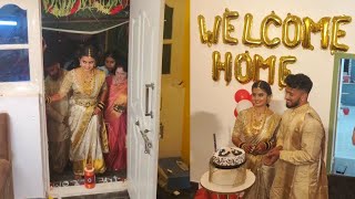 Madhu gowda comes to Nikhils house  Madhu gowda marriage latest video [upl. by Nalaf]