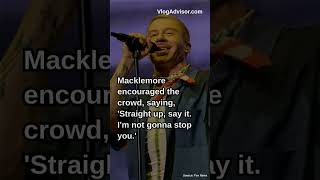 Macklemore declares F America to cheers at Seattle concert benefi [upl. by Rolat236]