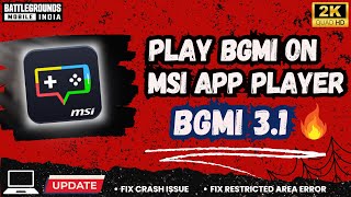 How to play bgmi in Pc with emulator  Ultimate guide 31 update Msi app player bgmi bgmiemulator [upl. by Teragramyram]