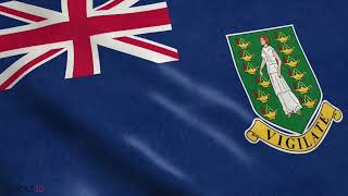 British Virgin Islands Animated Flag  Free HD Stock Footage or purchase 4k [upl. by Fesoj257]