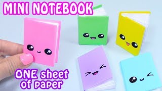 DIY MINI NOTEBOOKS ONE SHEET OF PAPER  DIY BACK TO SCHOOL [upl. by Ri]