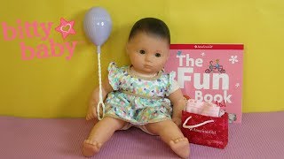 BITTY BABY Gets New Birthday Presents Bitty Baby Party Goody Unboxing [upl. by Nealon38]